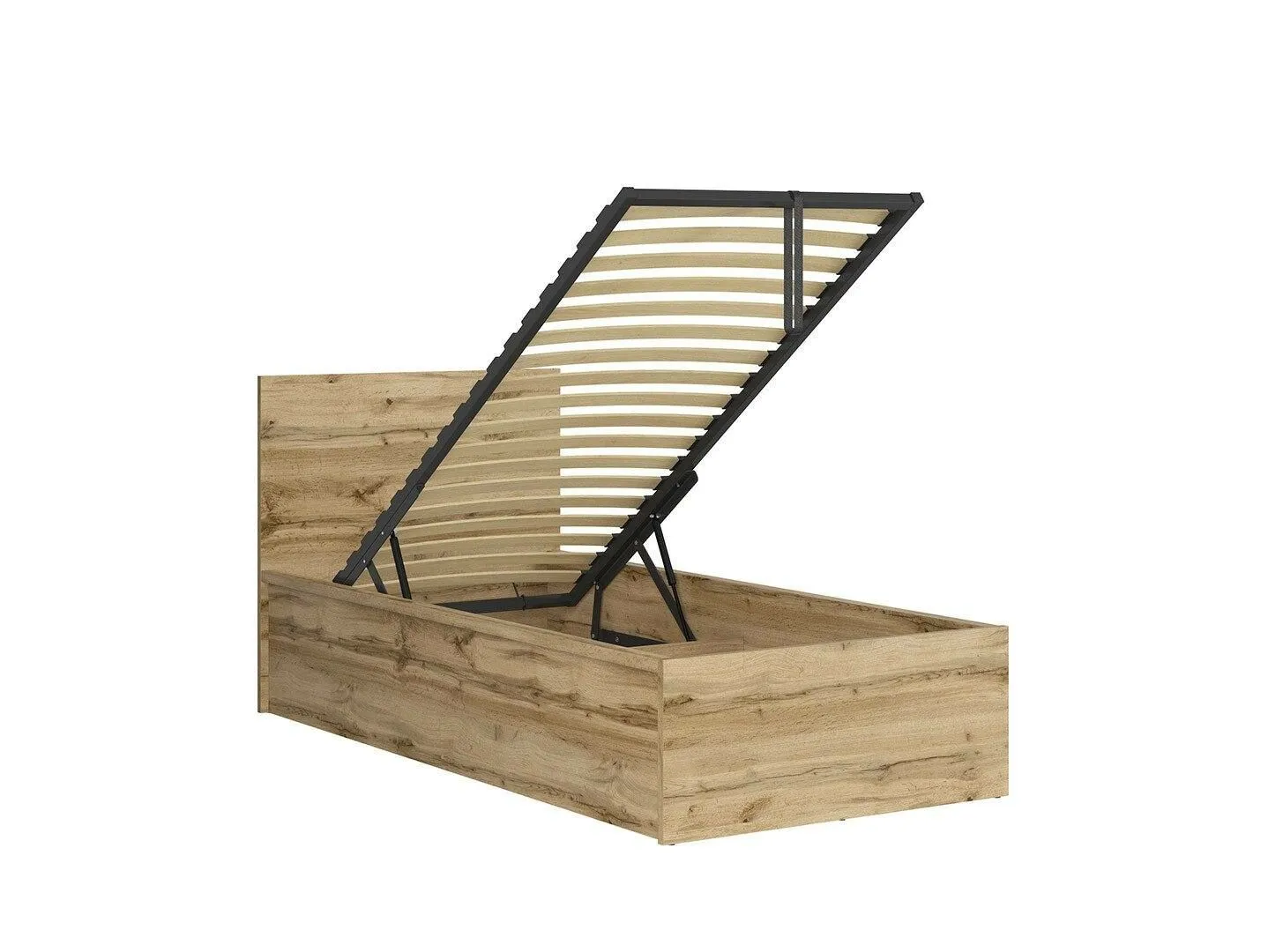 BA-RW106532-4 Moderni balta lova 90 cm su minkštu galvūgaliu