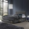 GRACE bed with drawers, spalva: grey