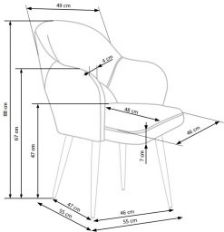 K364 chair, spalva: dark green