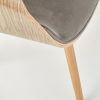 K396 chair, spalva: light oak / grey