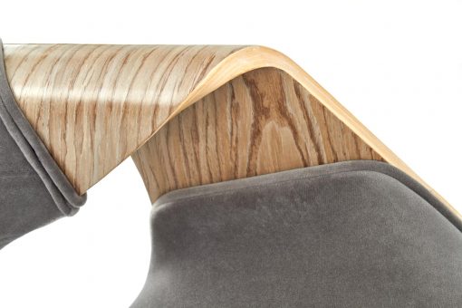 K396 chair, spalva: light oak / grey