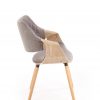 K396 chair, spalva: light oak / grey