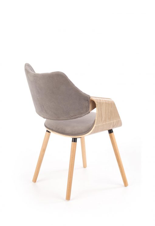 K396 chair, spalva: light oak / grey