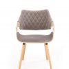 K396 chair, spalva: light oak / grey