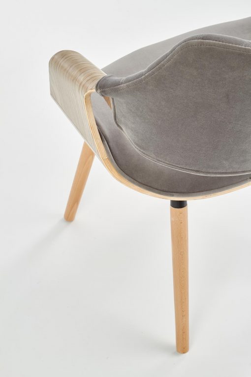 K396 chair, spalva: light oak / grey