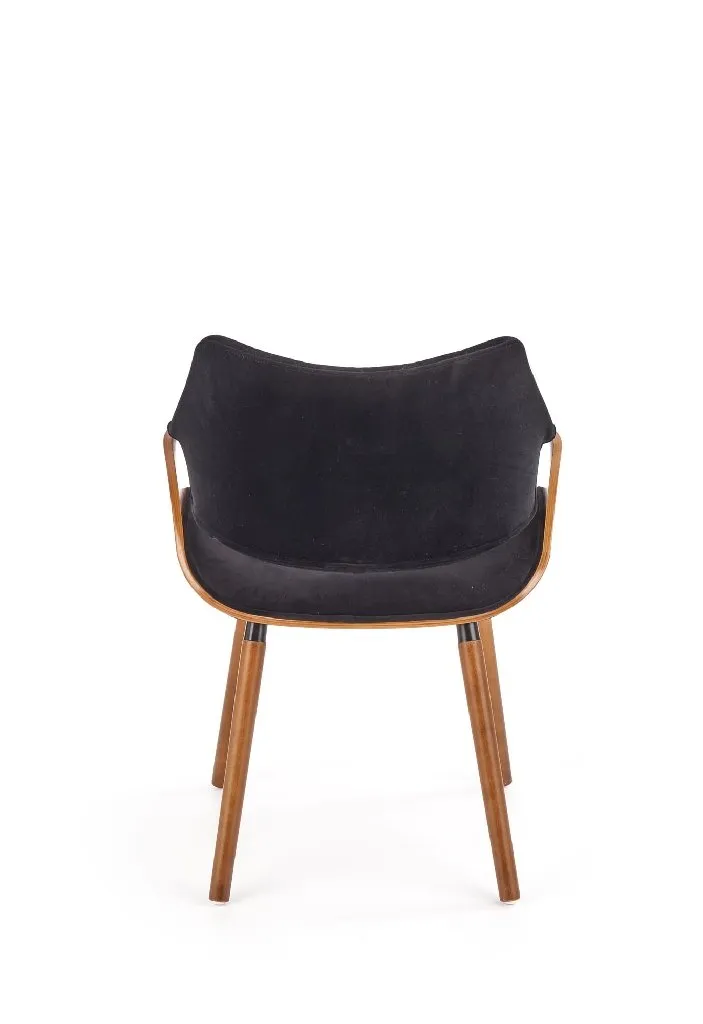 ZO-ZF100822-3 K396 walnut ir juodos spalvos kėdė moderniame interjere