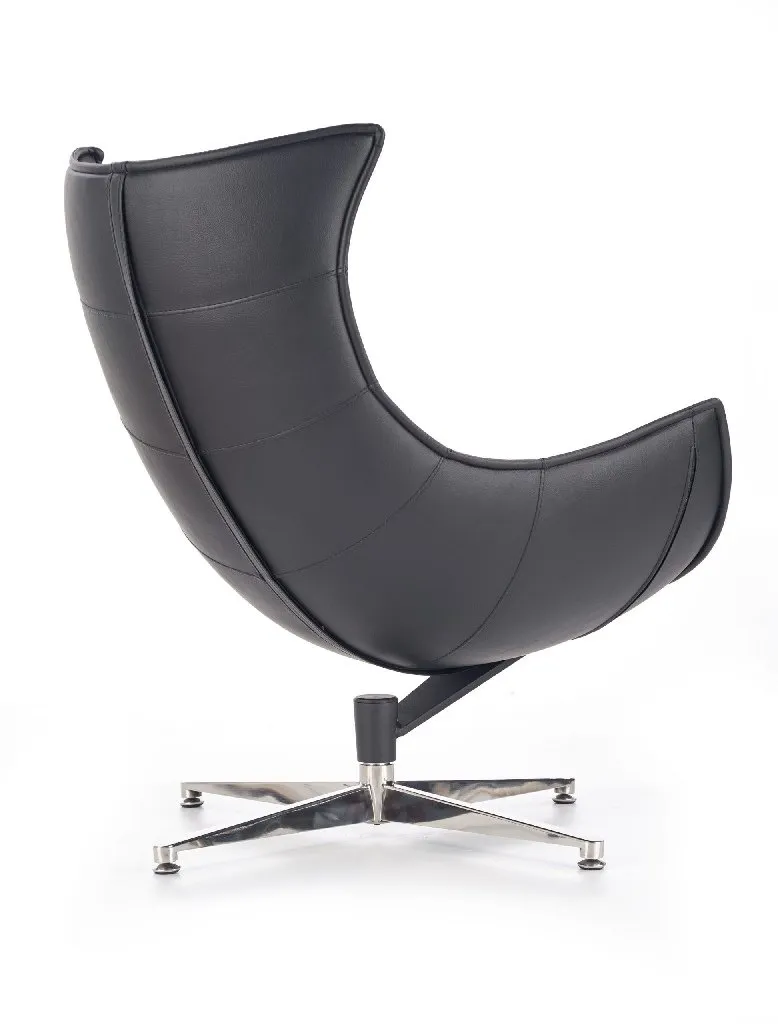 ZO-ZF100974-7 Juodas LUXOR laisvalaikio fotelis moderniame interjere