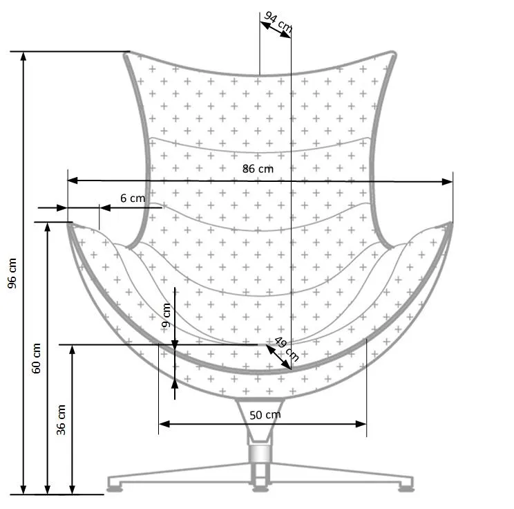 ZO-ZF100974-9 Juodas LUXOR leisure chair modernus poilsio fotelis