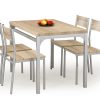 MALCOLM table + 4 chairs spalva: sonoma oak