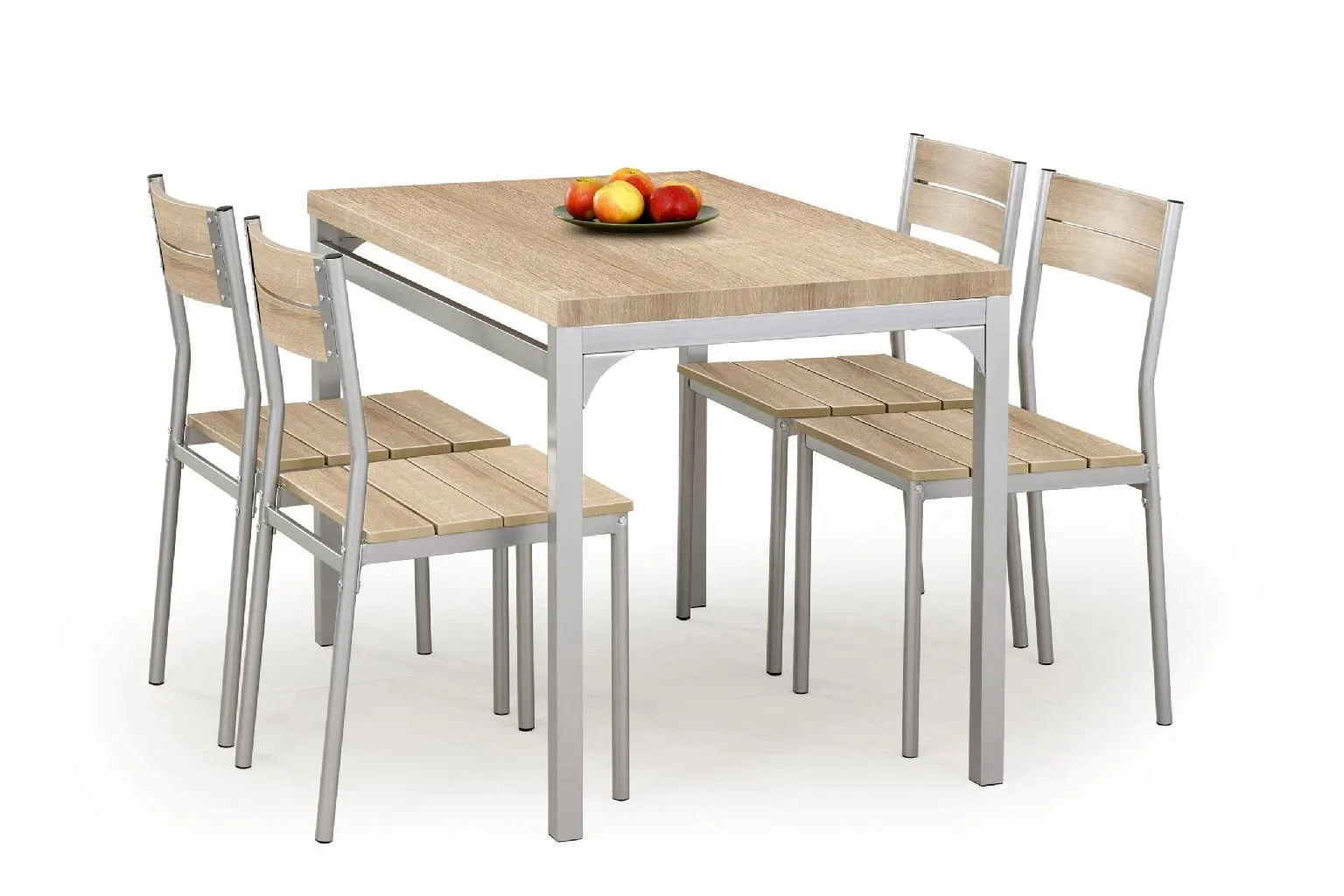 ZO-ZF100978-1 MALCOLM table + 4 chairs spalva: sonoma oak