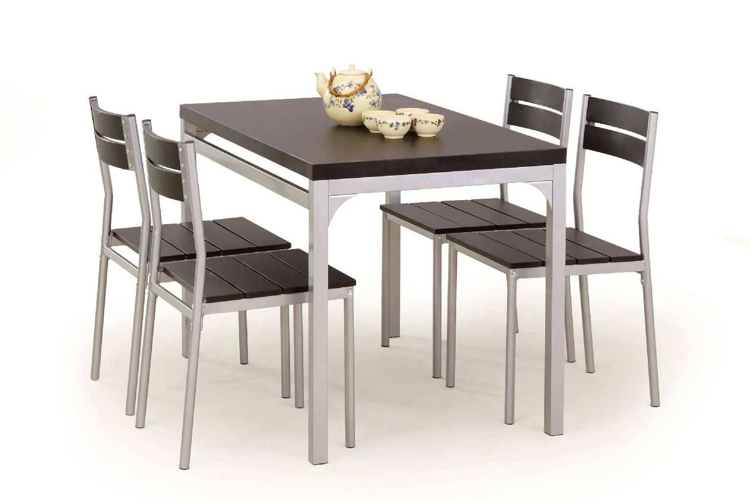 ZO-ZF100979-1 MALCOLM table + 4 chairs spalva: wenge