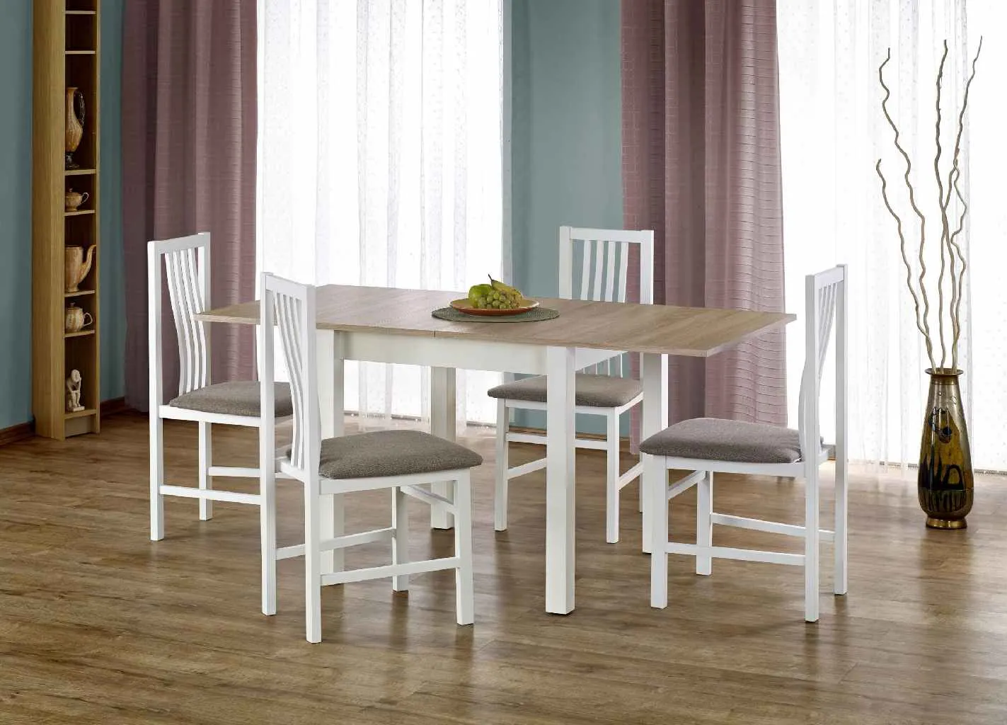 ZO-ZF101619-2 Modernus GRACJAN stalas sonoma ąžuolo ir baltos spalvos