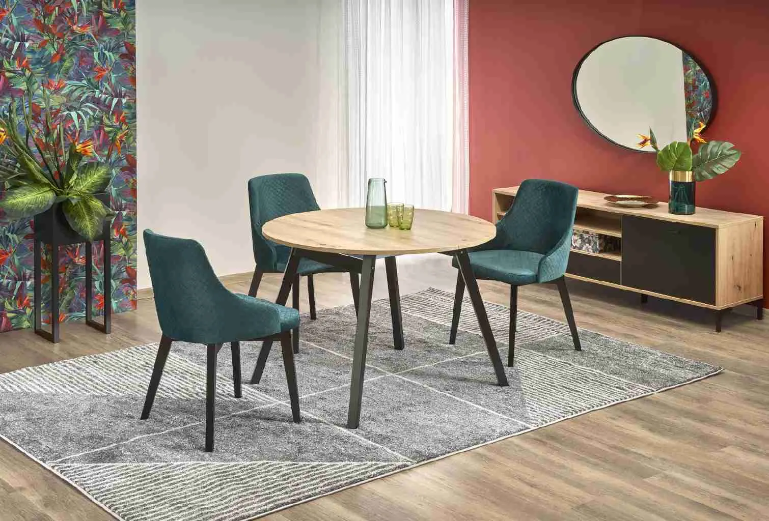 ZO-ZF102019-1 RUBEN išskleidžiamas staliukas iš artisan oak