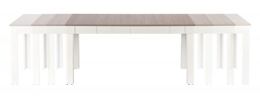 SEWERYN 160/300 cm extension table spalva: sonoma oak / white