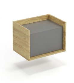 MOBIUS low cabinet 1D Spalva: hikora oak/grey