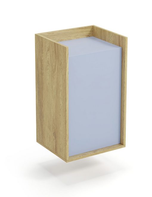 MOBIUS cabinet 1D Spalva: hikora oak/light blue