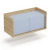 MOBIUS low cabinet 2D Spalva: hikora oak/light blue