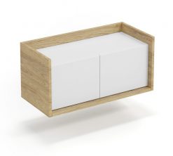 MOBIUS low cabinet 2D Spalva: hikora oak/white