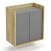 MOBIUS cabinet 2D Spalva: hikora oak/grey