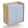 MOBIUS cabinet 2D Spalva: hikora oak/light blue