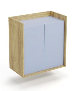 MOBIUS cabinet 2D Spalva: hikora oak/light blue