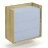 MOBIUS chest 3S Spalva: hikora oak/light blue