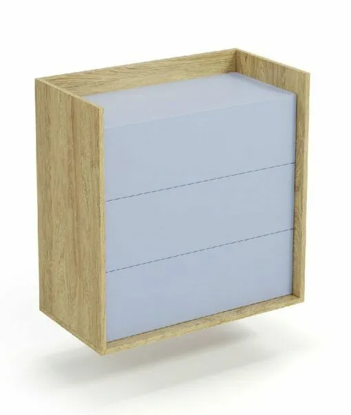 MOBIUS chest 3S Spalva: hikora oak/light blue