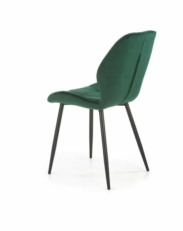 BA-HA210983-6 Tamsiai žalia metalinė K453 kėdė moderniam interjerui