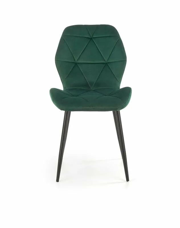BA-HA210983-8 Tamsiai žalia metalinė K453 kėdė moderniam interjerui