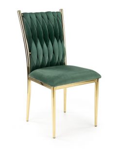 Metalinė kėdė K436 chair Spalva: dark green / gold