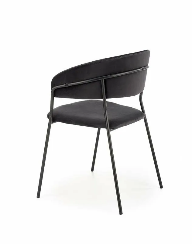 BA-HA211013-5 Juoda metalinė K426 kėdė moderniam interjerui