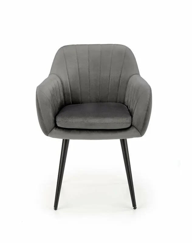 BA-HA211017-7 Pilka metalinė kėdė K429 moderniam interjerui