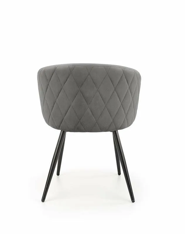 BA-HA211021-2 Pilka metalinė K430 kėdė moderniam interjerui