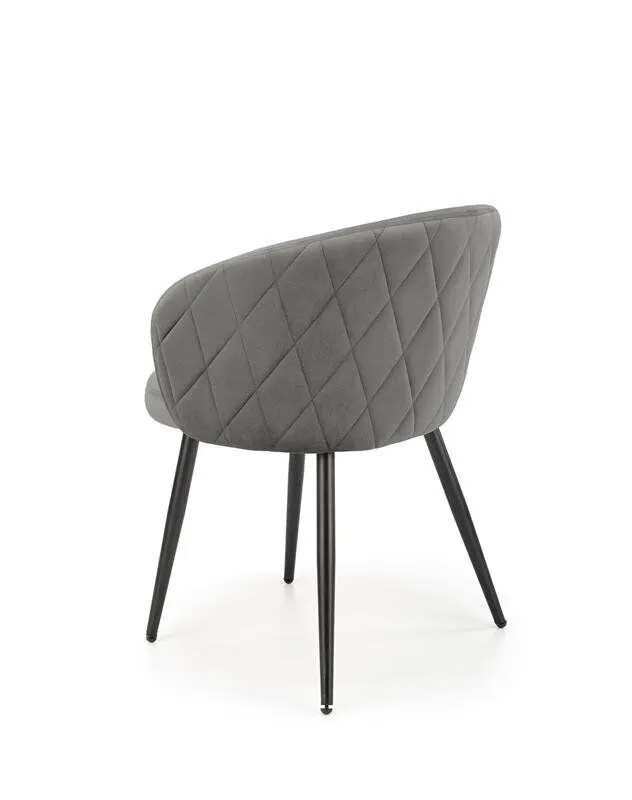 BA-HA211021-3 Pilka metalinė K430 kėdė moderniam interjerui