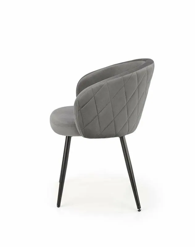 BA-HA211021-4 Pilka metalinė K430 kėdė moderniam interjerui