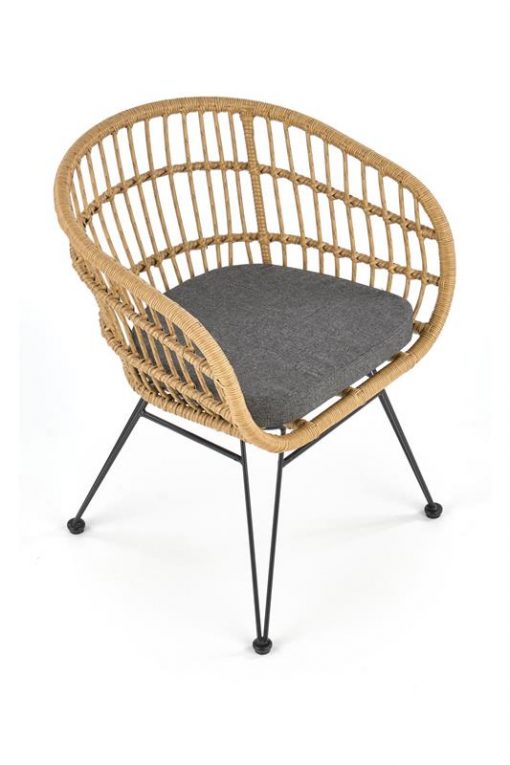 Metalinė kėdė K456 chair natural/grey