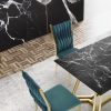 Stalas KONAMI table, Spalva: top - juoda marble, legs - gold
