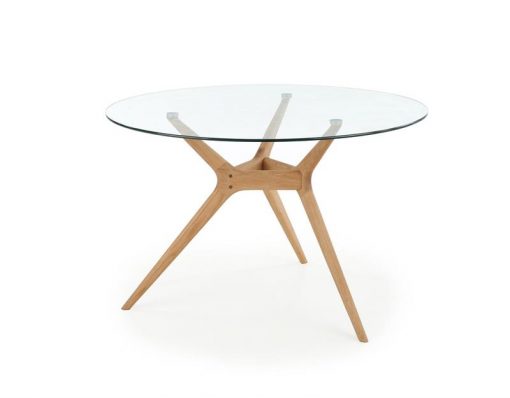 Stalas ASHMORE table, Spalva: top - transparent, legs - natural