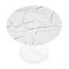 Stalas DENVER table, Spalva: top - white marble, legs - white