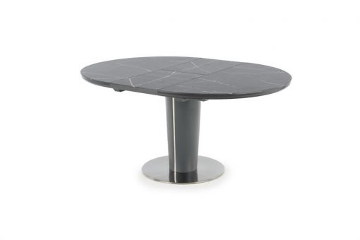 Stalas RICARDO extension table, Spalva: top - grey marble, legs - dark grey
