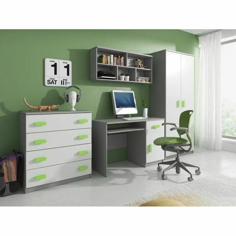 BA-ID100070-1 Vaikų kambario komplektas Smyk II su moderniais baldais