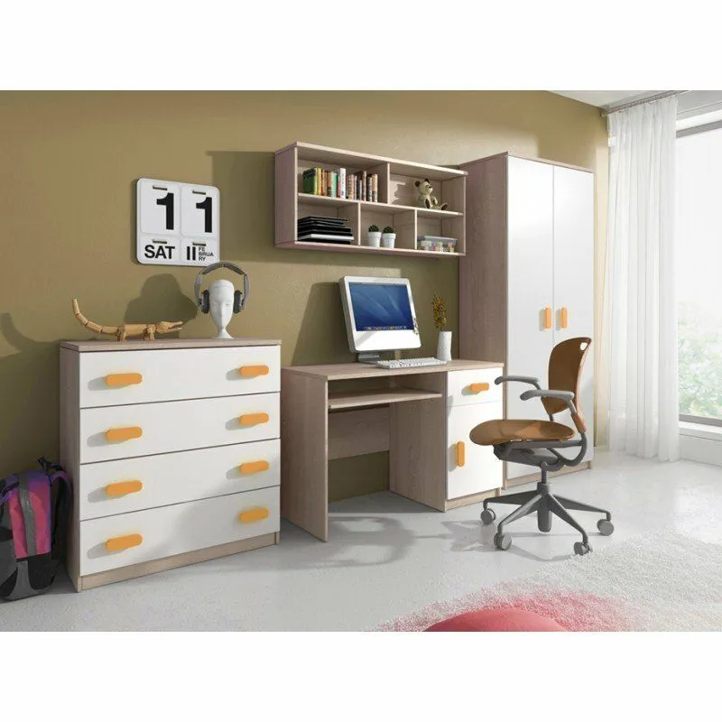 BA-ID100412-2 Vaikų kambario komplektas Smyk III su moderniais baldais