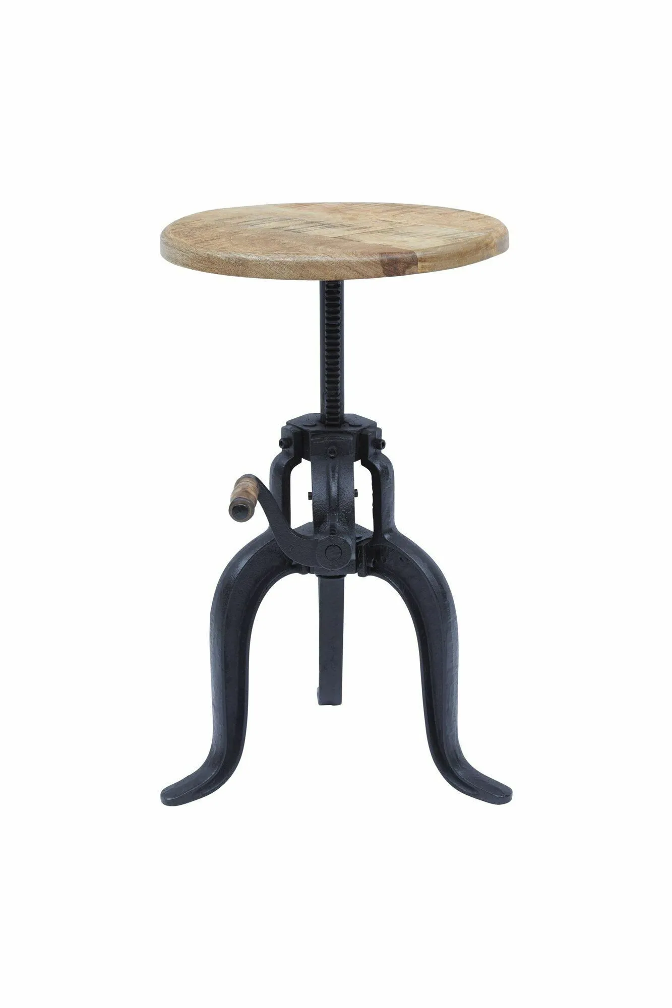 BA-LH100620-2 Apvalus Avola Natural Black staliukas interjere