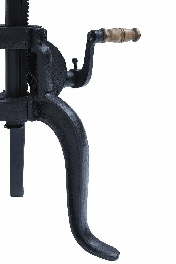 BA-LH100620-4 Avola Natural Black apvalus staliukas moderniam interjerui