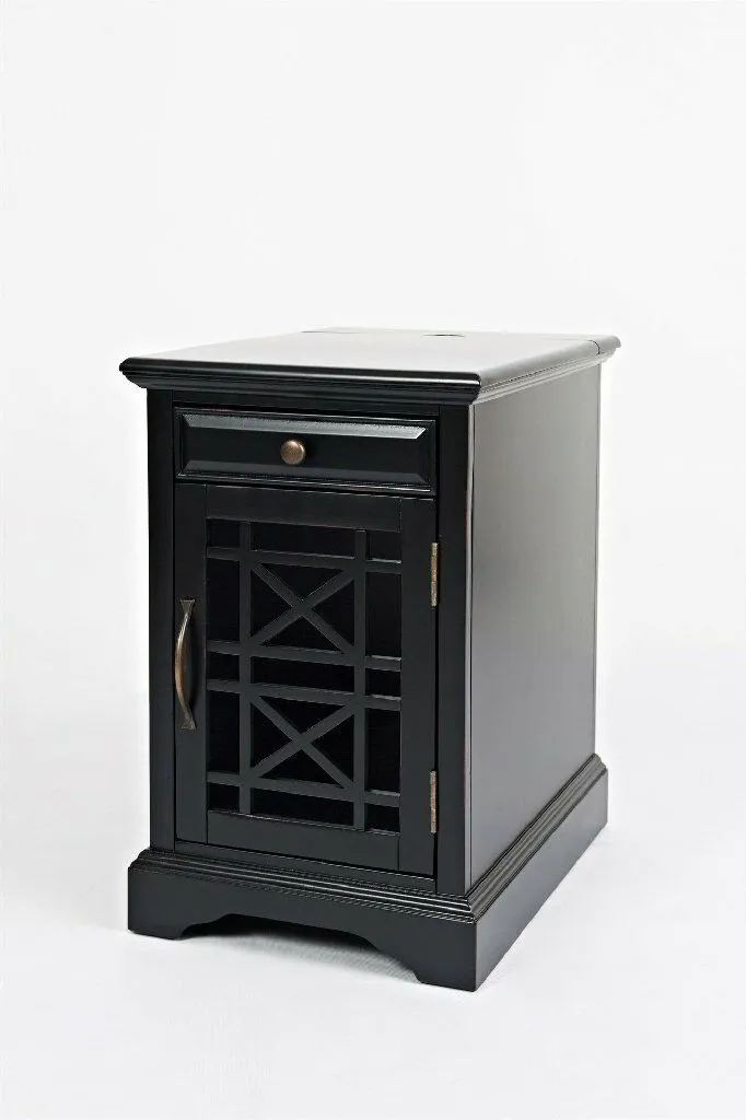 BA-LH100646-2 Avola Antique Black spintelė su vienomis durelėmis ir stalčiumi
