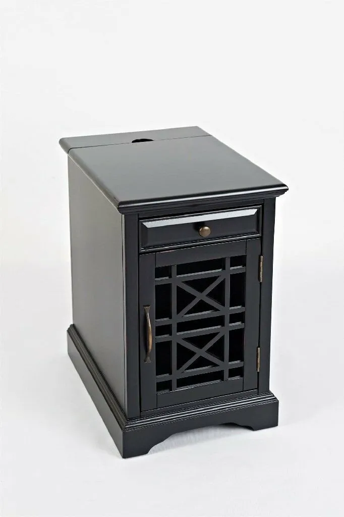 BA-LH100646-6 Avola Antique Black spintelė su vienomis durimis ir stalčiumi