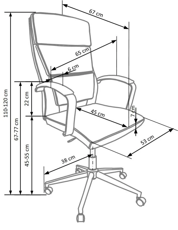 ZO-ZF100073-3 Balta biuro kėdė AURELIUS su ergonomišku dizainu