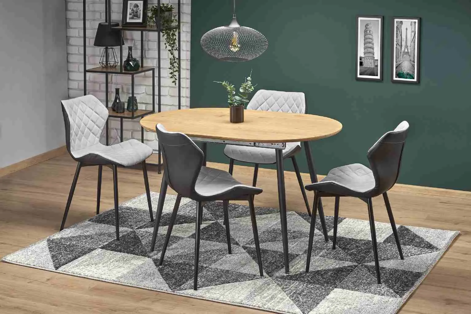 ZO-ZF100211-11 Colorado lauko staliukas su moderniu juodu rėmu