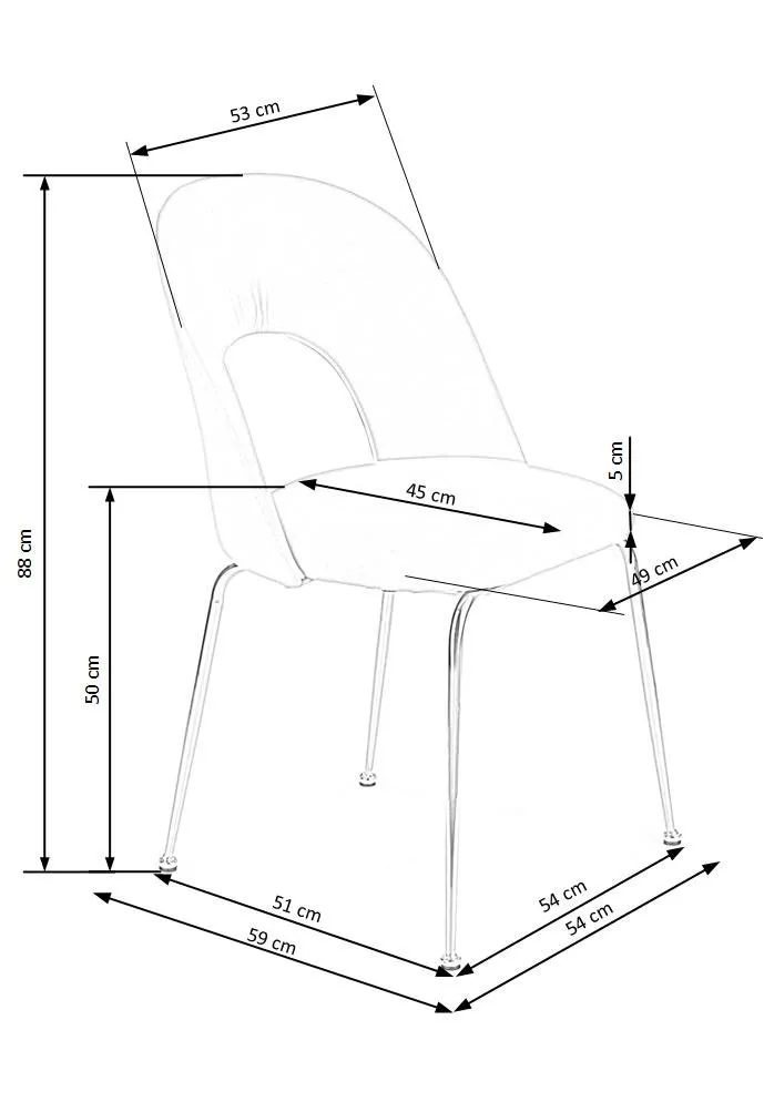 ZO-ZF100804-4 Šviesiai rožinė K385 kėdė elegantiškame interjere