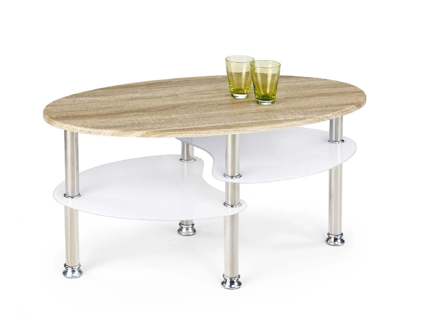 ZO-ZF101024-1 Medea kavos staliukas sonoma ąžuolo ir balta spalva